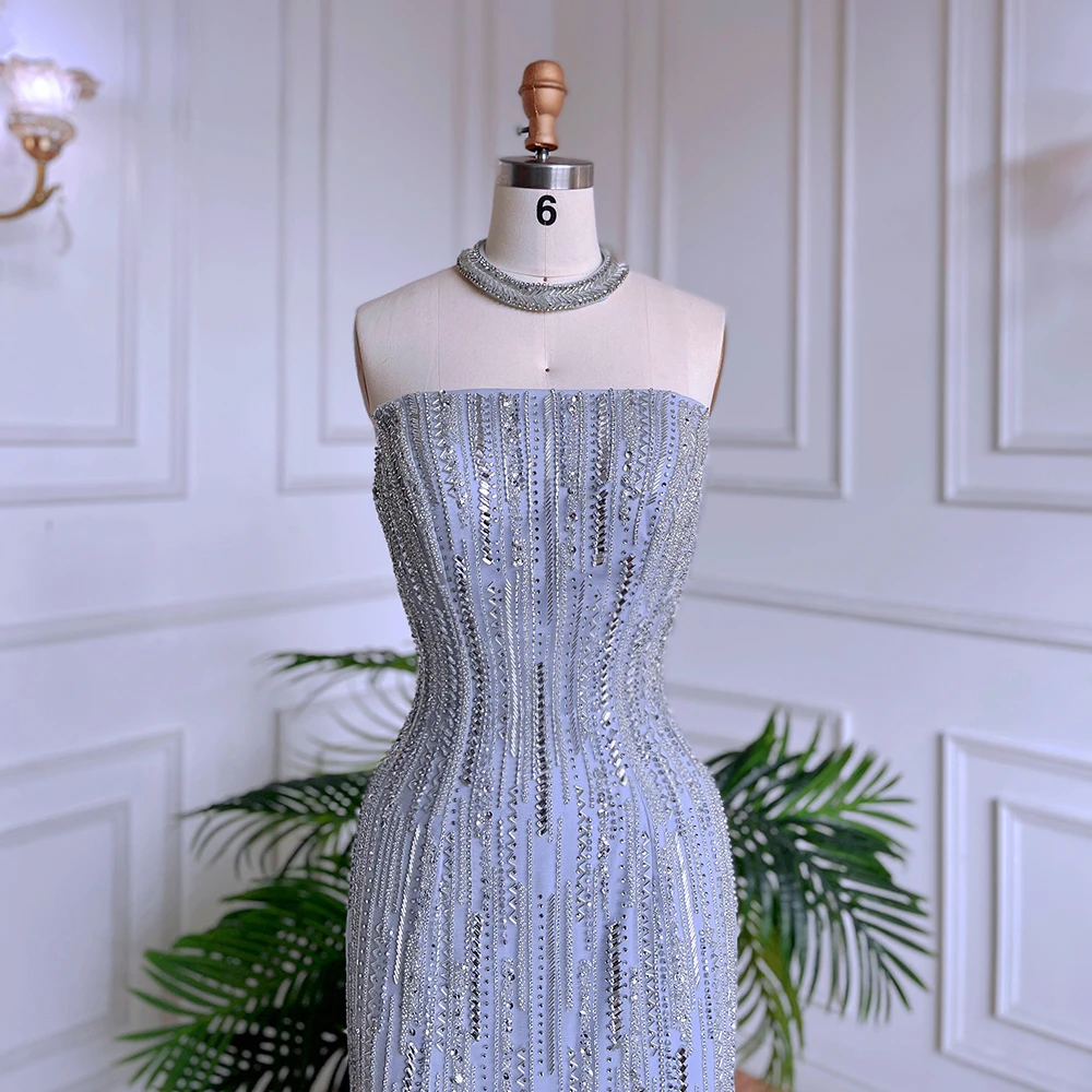 Blue Sexy Strapless Mermaid Sparkly Puff Sleeves Crystal Beaded Evening Dresses Gowns For Women Party 21 Mallzona S10dbce4dc18e41a08f8a8ef3bc9ac0e6D Blue Sexy Strapless Mermaid Sparkly Puff Sleeves Crystal Beaded Evening Dresses Gowns For Women Party Mallzona