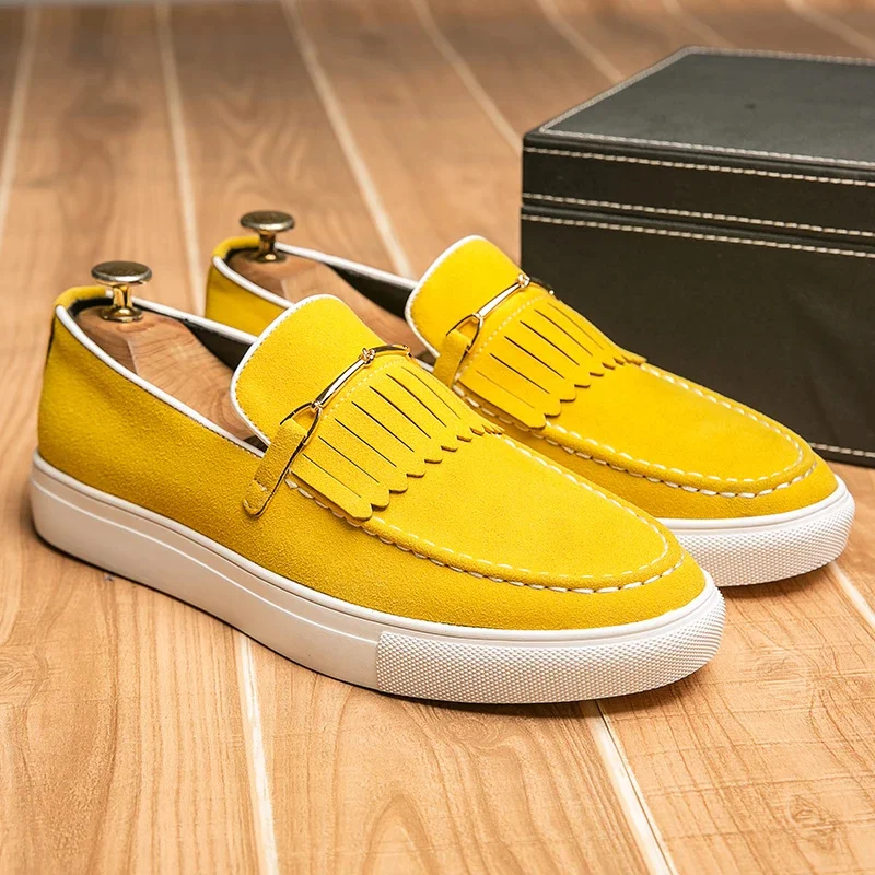 Fashion Flat Men Loafers Suede Leather Casual Shoes For Men Slip on Spring Man Footwear Plus Size Zapatillas Hombre
Fashion Flat Men Loafers Suede Leather Casual Shoes For Men Slip on Spring Man Footwear Plus Size Zapatillas Hombre