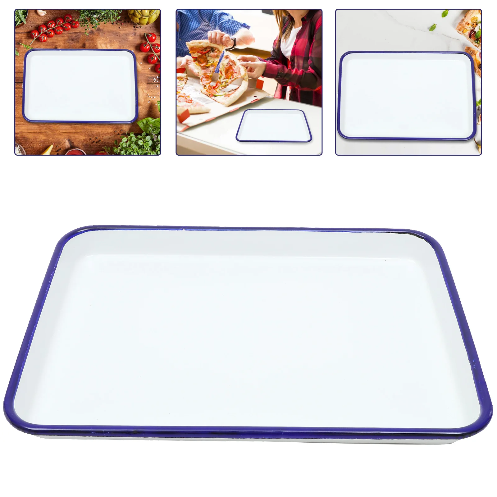 Enamelware Roasting Pan Enamel Cookware Baking Tray Rectangular Roaster Pan Food Container
Enamelware Roasting Pan Enamel Cookware Baking Tray Rectangular Roaster Pan Food Container
