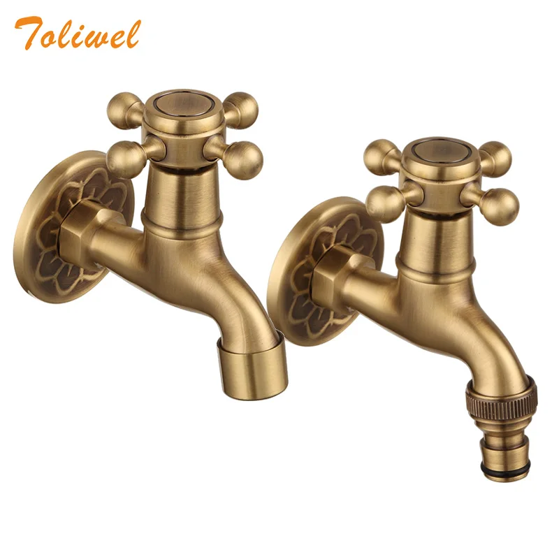 Antique Brass Outdoor Garden Faucet Bathroom Wall Mount Water Decorative Hose Single Cold Tap G 1/2 inch Connection Spigot
Antique Brass Outdoor Garden Faucet Bathroom Wall Mount Water Decorative Hose Single Cold Tap G 1/2 inch Connection Spigot