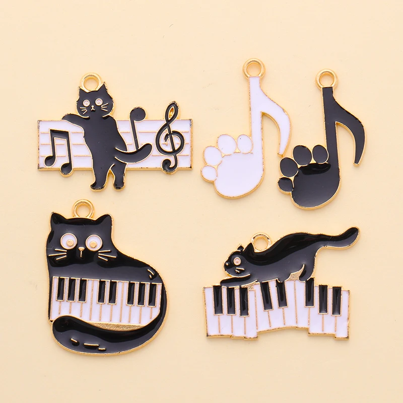 10Pcs Cartoon Musical Note Instrument Cat Charms for Jewelry Making Supplies Diy Earrings Pendants Necklace Keychain Accessories
10Pcs Cartoon Musical Note Instrument Cat Charms for Jewelry Making Supplies Diy Earrings Pendants Necklace Keychain Accessories