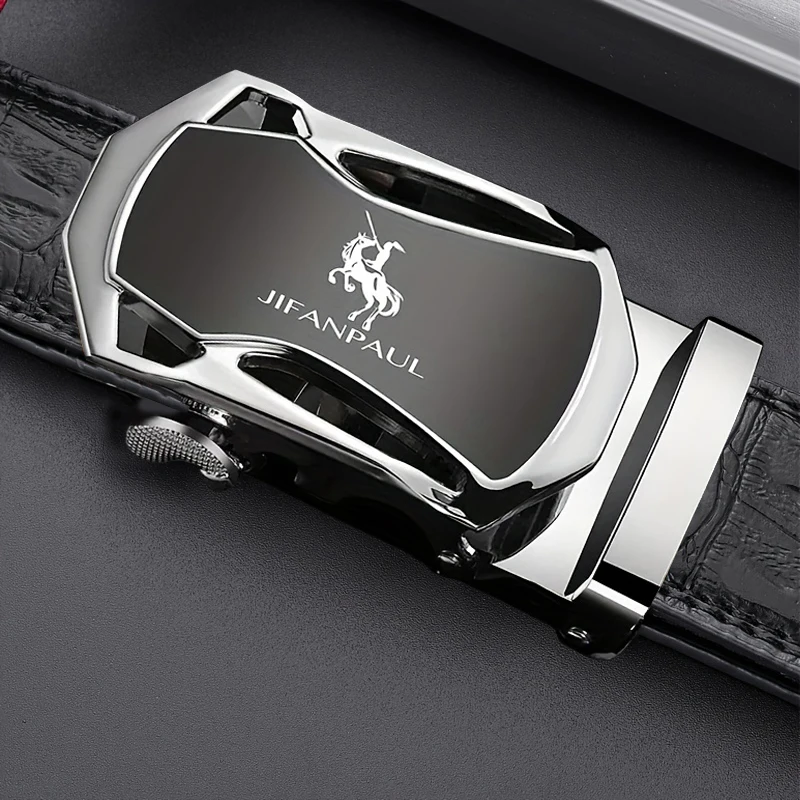 JIFANAUL Men's Famous Brand Belt High Quality Leather Luxury Belt Metal Automatic Buckle Belt Crocodile Pattern Fashion Belt JIFANAUL Men's Famous Brand Belt High Quality Leather Luxury Belt Metal Automatic Buckle Belt Crocodile Pattern Fashion Belt