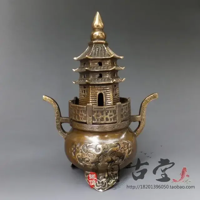 Feng Shui Home Decoration Chinese Brass Pagoda Incense Burner Copper Craft Free Shipping
Feng Shui Home Decoration Chinese Brass Pagoda Incense Burner Copper Craft Free Shipping