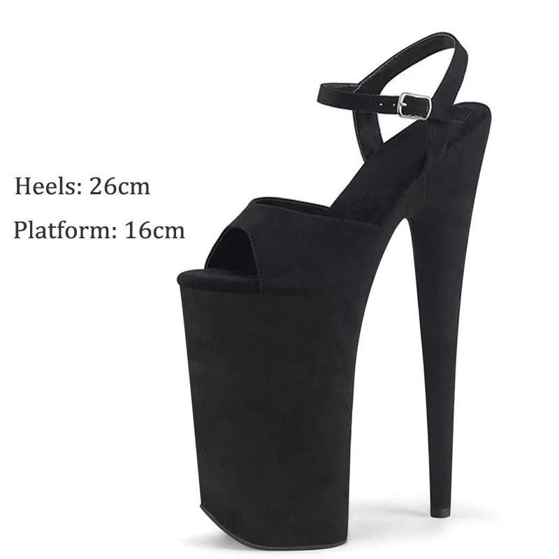 New 26CM Sexy Pole Dance Shoes PU High Heels Flock Model Catwalk Female Fashion Nightclub Platform Buckle Strap Women Sandals
New 26CM Sexy Pole Dance Shoes PU High Heels Flock Model Catwalk Female Fashion Nightclub Platform Buckle Strap Women Sandals