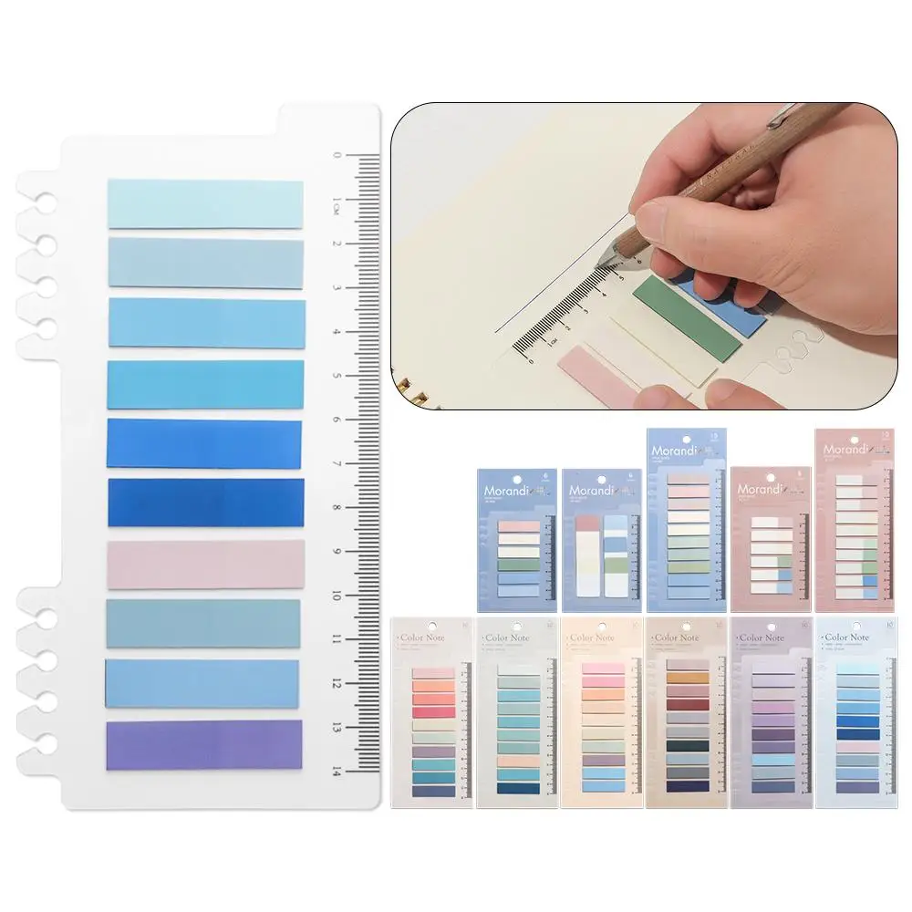 

60/120/200pcs Stationery Fashion Tab Strip Bookmark Label Office Supplies Sticky Notes Paster Sticker Memo Pad Loose-leaf