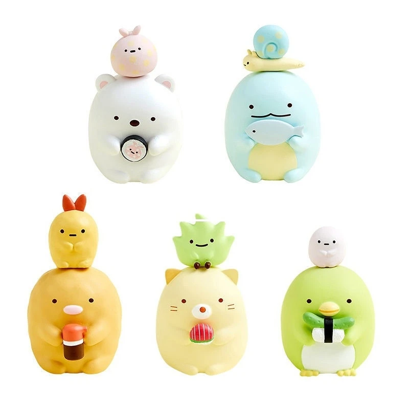 

5 шт./набор, детские игрушки для суши Sumikko gurashi Osushino kai