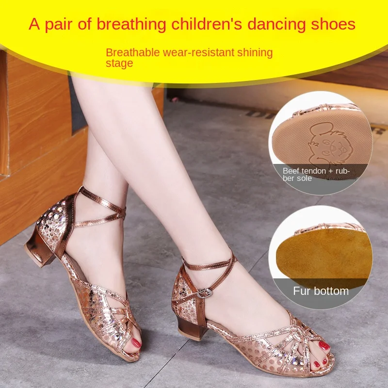 Latin Dance Shoes Child Cowhide Suede sweat-absorbing Single Shoes For Women Lightweight wear-resistant Four Seasons Dance Shoes
Latin Dance Shoes Child Cowhide Suede sweat-absorbing Single Shoes For Women Lightweight wear-resistant Four Seasons Dance Shoes