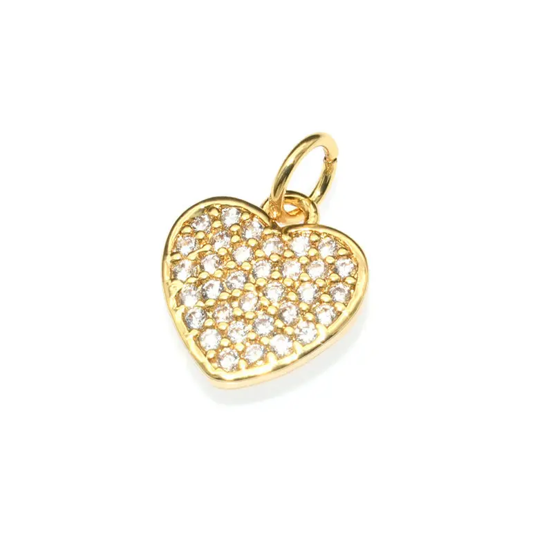 20pcs Full CZ Setting 10.5mm Heart Charms 14k Real Gold Plating Brass Metal Pendants For DIY Women Jewelry Making
20pcs Full CZ Setting 10.5mm Heart Charms 14k Real Gold Plating Brass Metal Pendants For DIY Women Jewelry Making