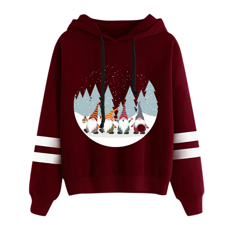 Men Women Christmas Gnome Printed Long Sleeve Hooded Sweatshirt Top Couple Autumn And Winter Hooded Striped Fashion Sweater
Men Women Christmas Gnome Printed Long Sleeve Hooded Sweatshirt Top Couple Autumn And Winter Hooded Striped Fashion Sweater