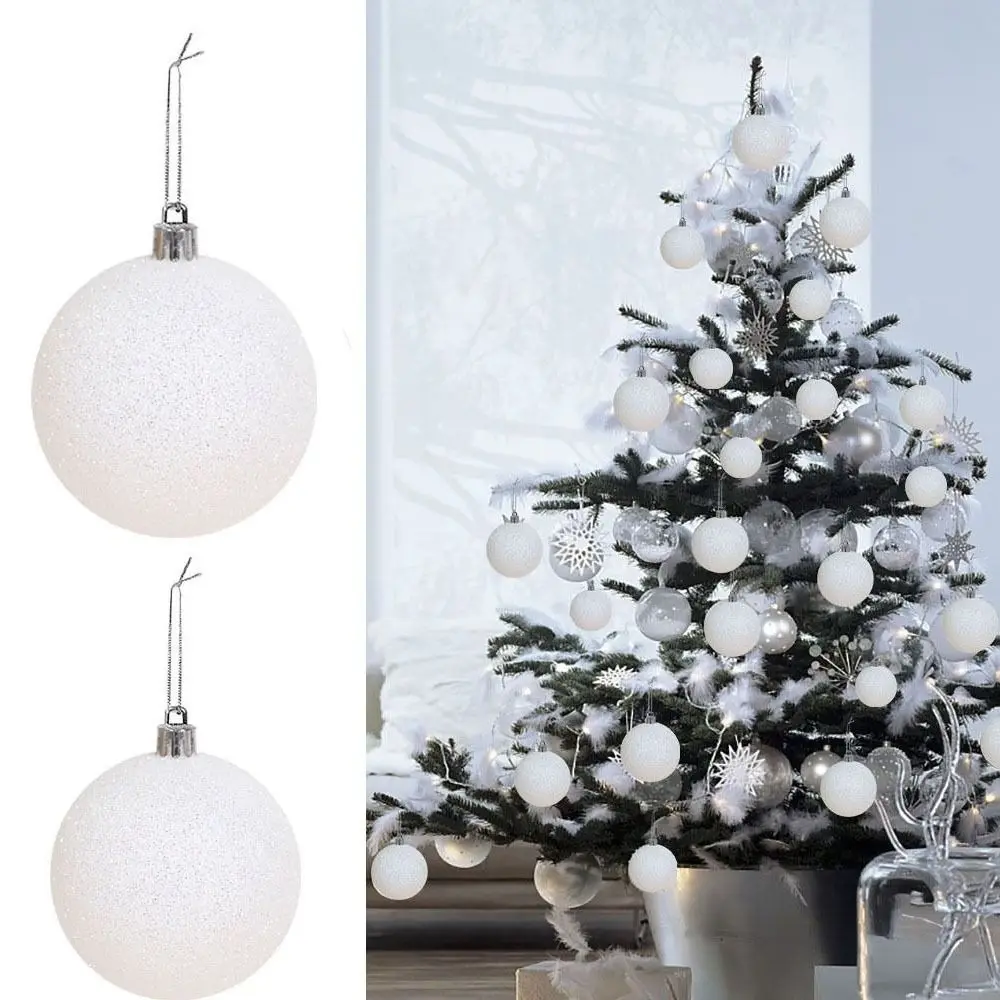 6pcs Xmas Hanging Decoartion Christmas Balls White 6-8cm Christma Tree Hanging Ball Plastic New Year Glitter Christmas Balls
6pcs Xmas Hanging Decoartion Christmas Balls White 6-8cm Christma Tree Hanging Ball Plastic New Year Glitter Christmas Balls