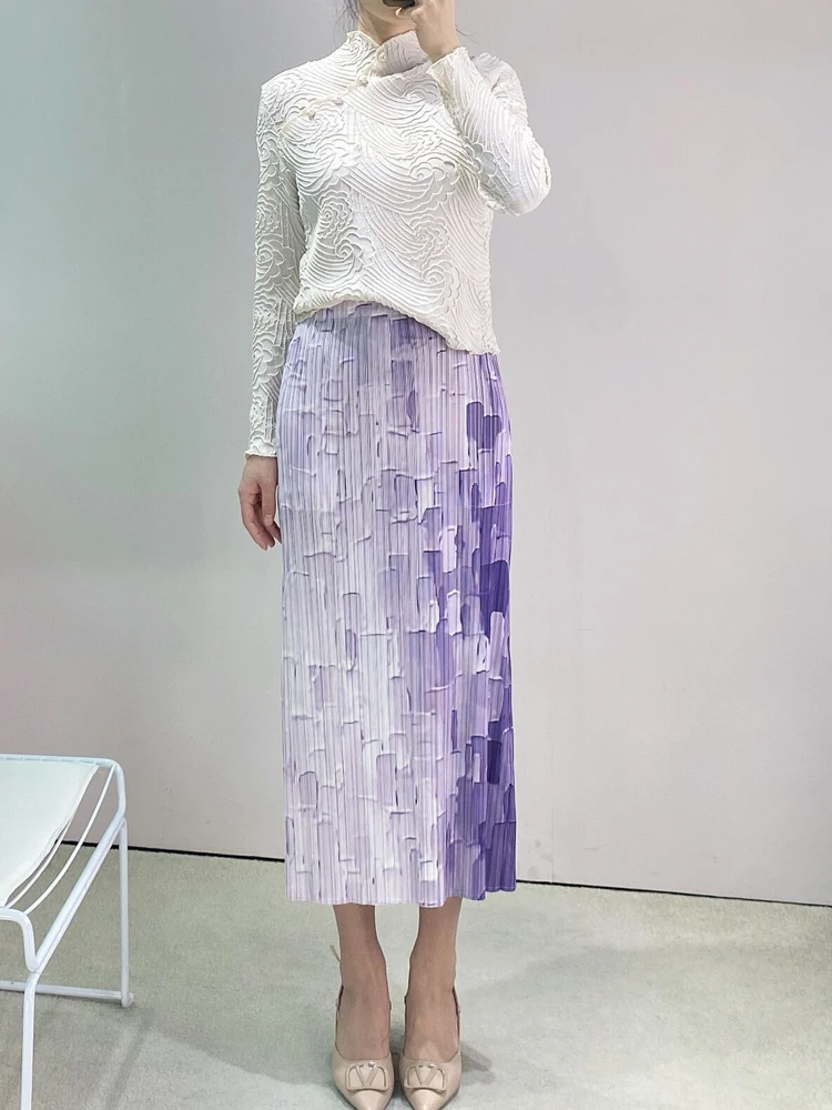 Miyake Fold 2024 Spring/summer New Printed Straight Half Skirt Fashion Slimming All Fit Skirt
Miyake Fold 2024 Spring/summer New Printed Straight Half Skirt Fashion Slimming All Fit Skirt