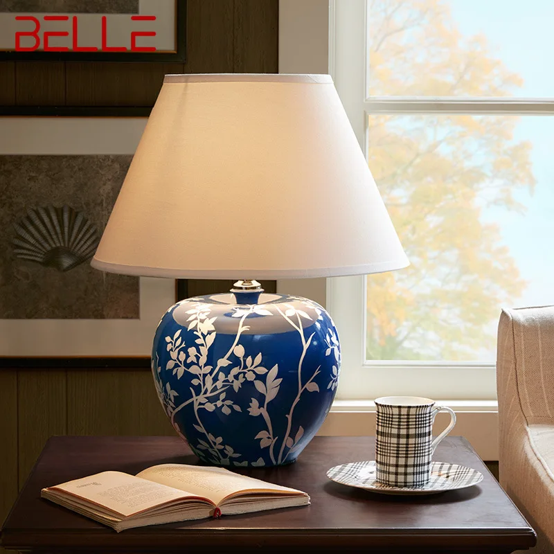 TEMAR Modern Blue Ceramic Table Lamp Creative Vintage LED Desk Light for Decorative Home Living Room Bedroom Bedside
TEMAR Modern Blue Ceramic Table Lamp Creative Vintage LED Desk Light for Decorative Home Living Room Bedroom Bedside