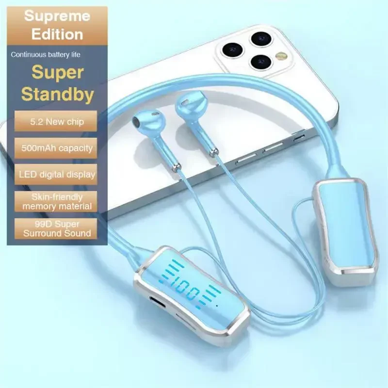 Long battery Life Wireless Noise Reduction for bluetooth With Mic Sport Headset headphone Headphones Neckband 5.2 Earphones
Long battery Life Wireless Noise Reduction for bluetooth With Mic Sport Headset headphone Headphones Neckband 5.2 Earphones