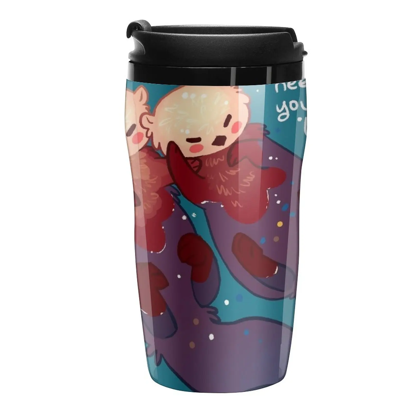 

New It's Okay to Float Along For a While Hand Holding Otters Travel Coffee Mug Cofee Cup Coffee Cups Cups For Coffee