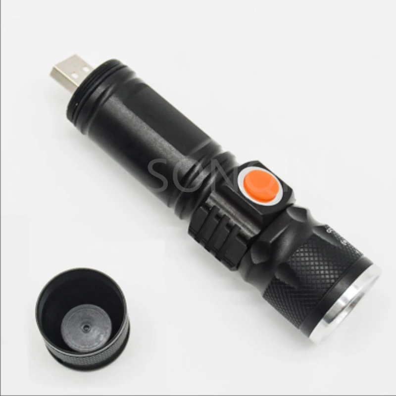 

Portable LED Flashlight 3 Modes Telescopic Zoom Tactical Torch Lamp USB Charging Ultra-bright Flashlights Outdoor Camping Light