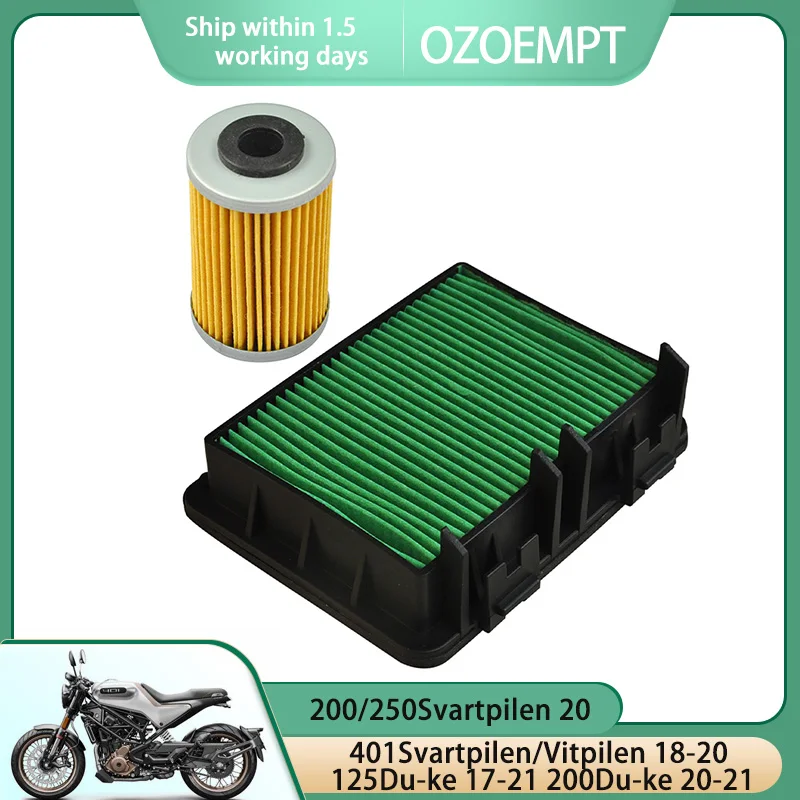OZOEMPT Motorcycle Air & Oil Filter Set Apply to 200/250Svartpilen 20 401Svartpilen/Vitpilen 18-20 125Du-ke 17-21 200Du-ke 20-21
OZOEMPT Motorcycle Air & Oil Filter Set Apply to 200/250Svartpilen 20 401Svartpilen/Vitpilen 18-20 125Du-ke 17-21 200Du-ke 20-21