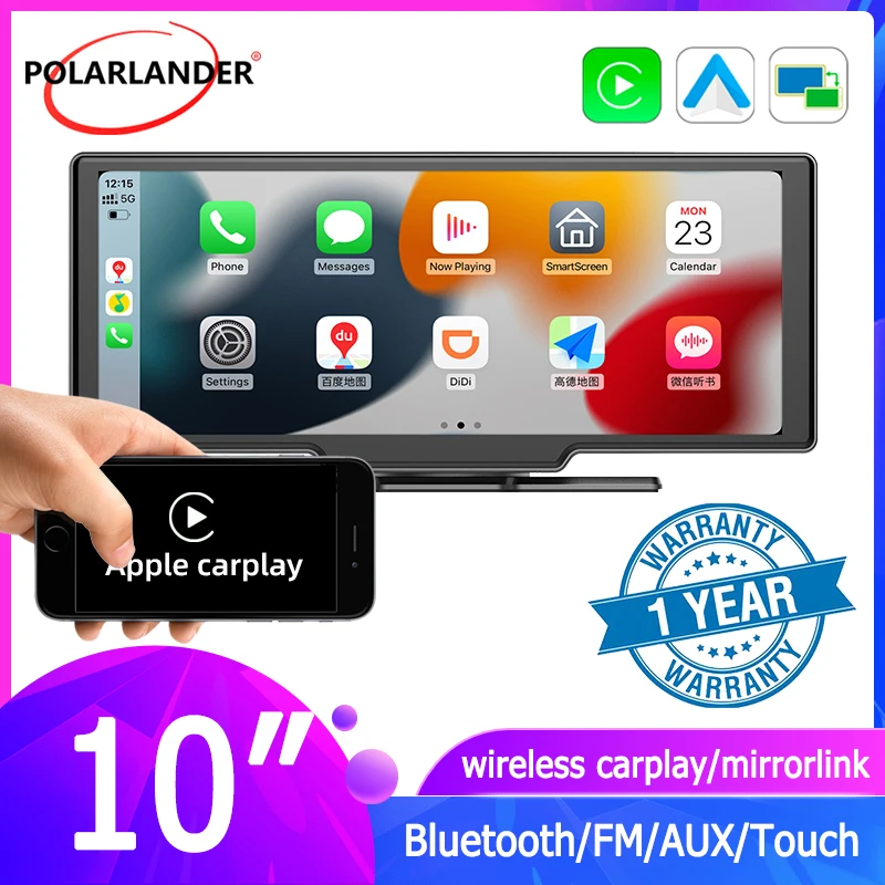 10''Car Monitor Android Auto/Autolink Stereo Receiver AHD Built-in DVR Portable IOS Carplay/Mirror AUX FM Wireless Bluetooth 5.0
10''Car Monitor Android Auto/Autolink Stereo Receiver AHD Built-in DVR Portable IOS Carplay/Mirror AUX FM Wireless Bluetooth 5.0