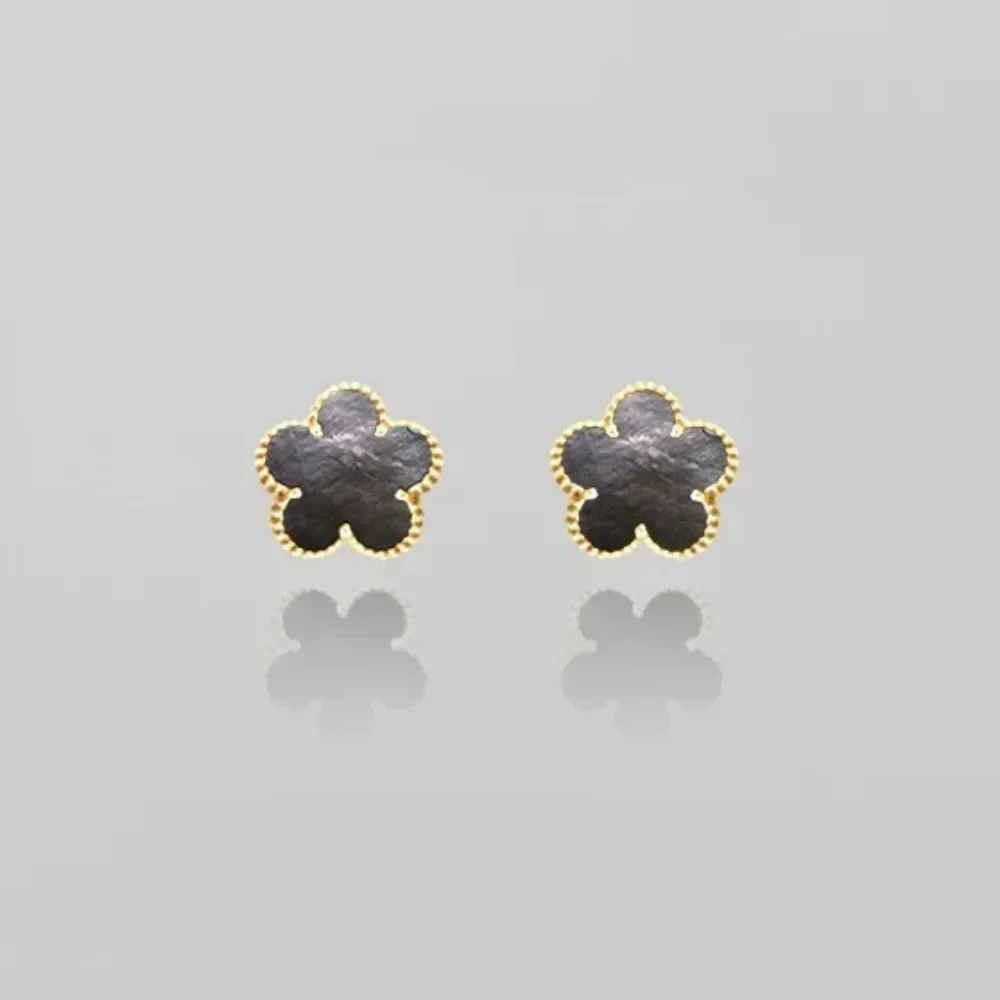 

925 Sterling Silver Four-leaf Clover Earings for Woman Luxury Charm Ear Clip Fashion Jewelry K Gold Piercing High Quality New In