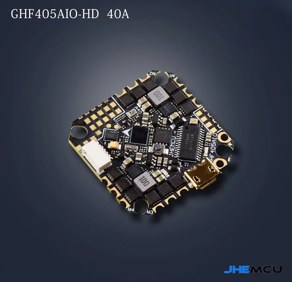 JHEMCU GHF405AIO-HD 40A F405 Baro OSD Dual BEC Контроллер полета BLHELIS 40A 4 в 1 ESC 2-6S для FPV беспилотных зубочисток
JHEMCU GHF405AIO-HD 40A F405 Baro OSD Dual BEC Контроллер полета BLHELIS 40A 4 в 1 ESC 2-6S для FPV беспилотных зубочисток