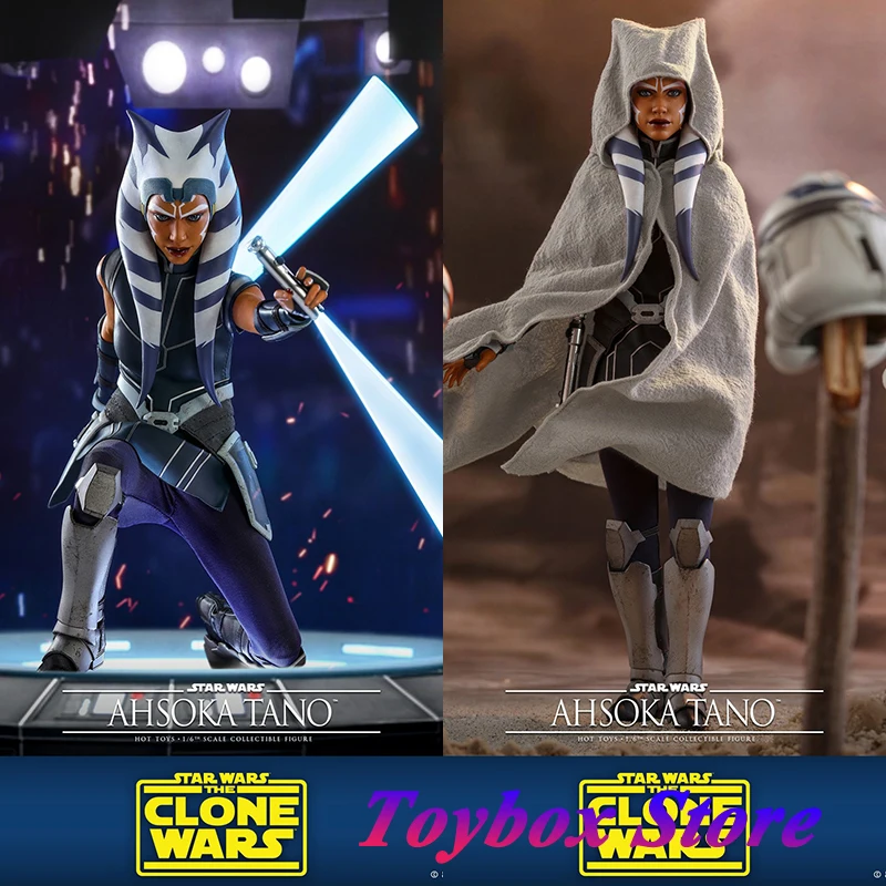 

HOTTOYS HT TMS021 1/6 Ahsoka Tano Movable Female Soldier Star Wars The Clone Wars Original Delicate 12" Full Set Action Figure