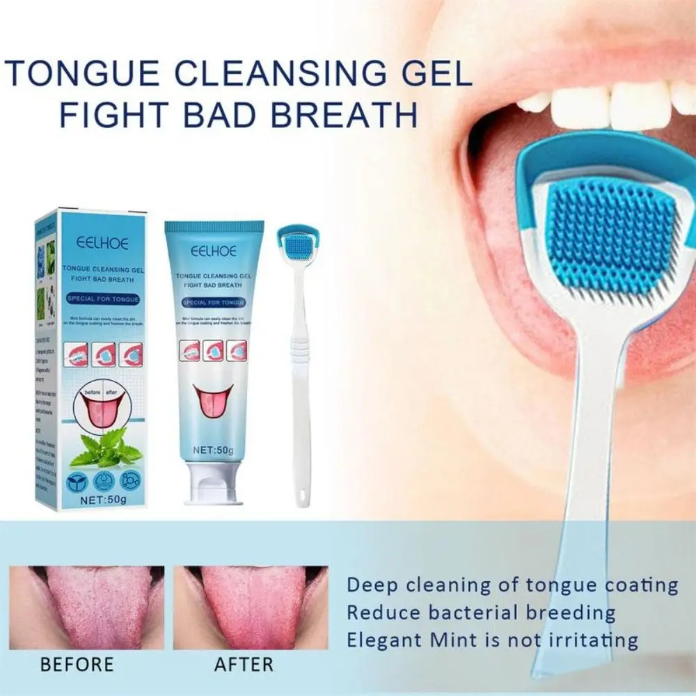 Fresh Breath Tongue Cleaning Kit Mint Oral Cleaning Brush Tongue Cleaner Brush Remove Halitosis 50g
Fresh Breath Tongue Cleaning Kit Mint Oral Cleaning Brush Tongue Cleaner Brush Remove Halitosis 50g
