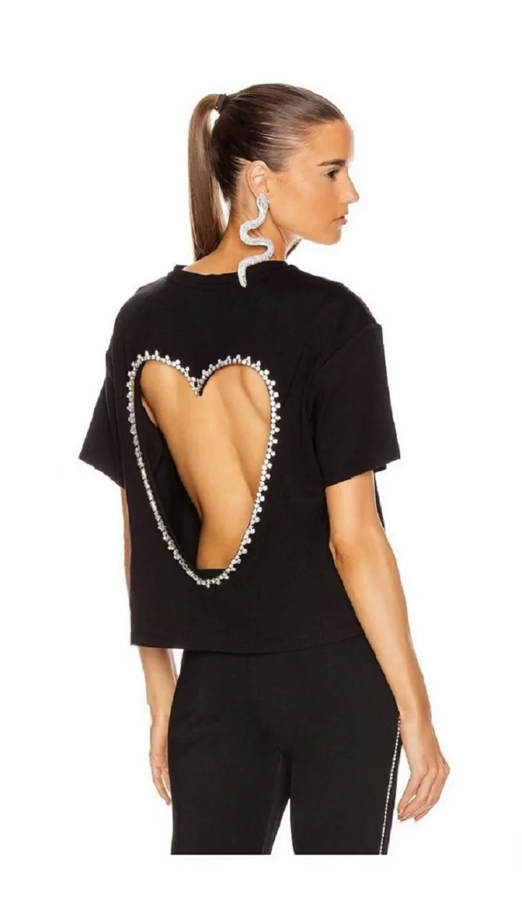 Кроп-Топ свободный с коротким рукавом, футболка черно-белая с круглым вырезом, футболка ручной работы со стразами для женщин
Кроп-Топ свободный с коротким рукавом, футболка черно-белая с круглым вырезом, футболка ручной работы со стразами для женщин