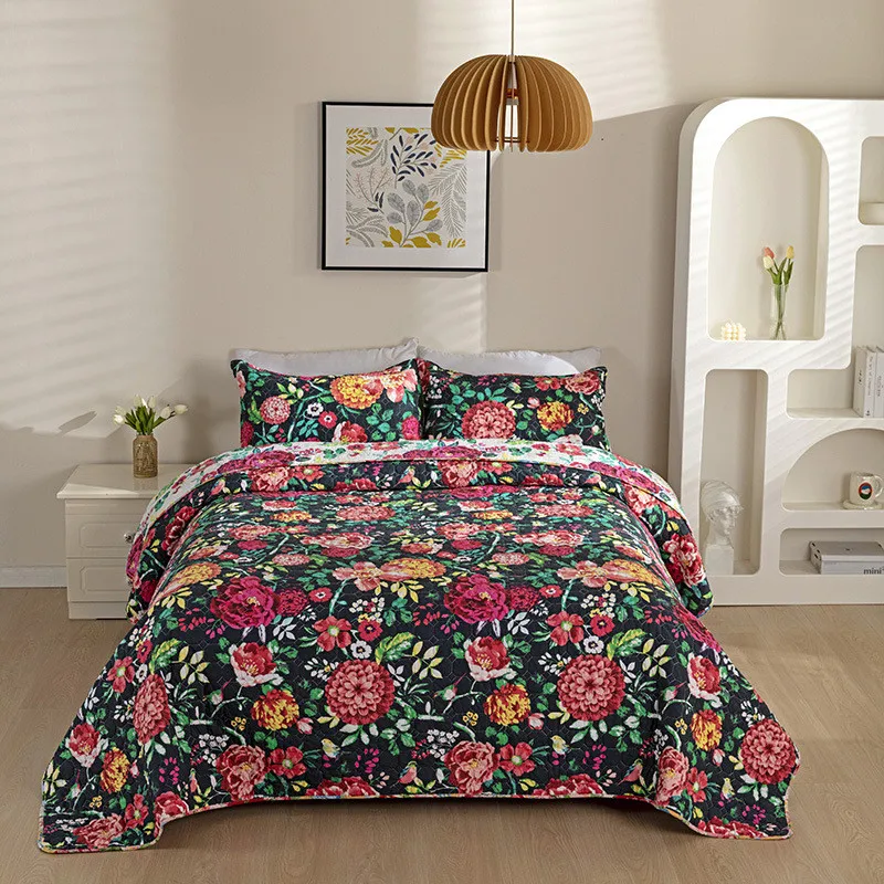 3PCS Cotton Quilt Bedspread Set Vintage Floral Quilted Duvet Blanket American Coverlet Cubrecam Bed Cover Colchas Home Bedding
3PCS Cotton Quilt Bedspread Set Vintage Floral Quilted Duvet Blanket American Coverlet Cubrecam Bed Cover Colchas Home Bedding