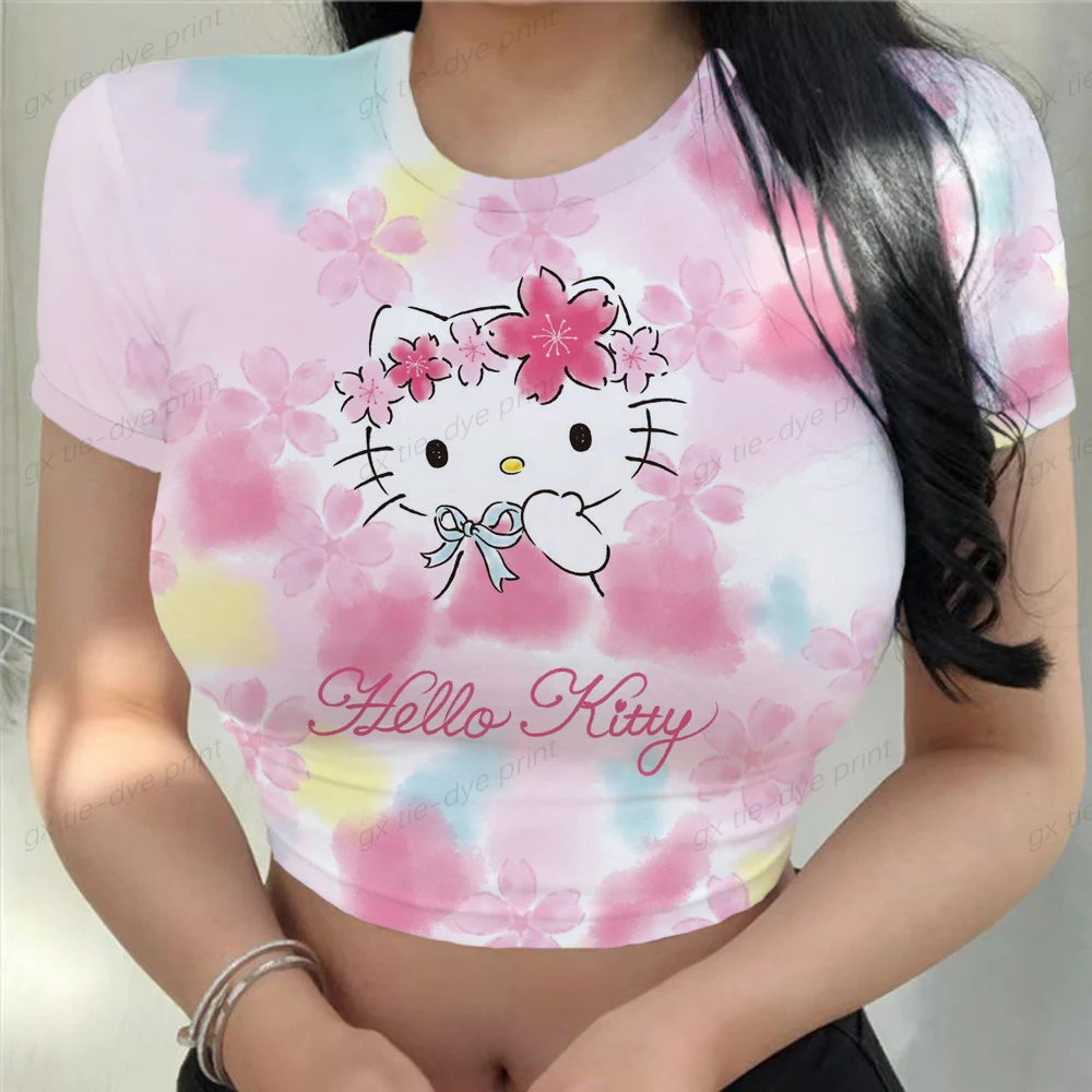 Кроп-футболка Y2k с принтом Hello Kitty, Модный женский кроп-топ, уличная одежда в стиле Харадзюку, тонкая футболка, летняя сексуальная женская одежда
Кроп-футболка Y2k с принтом Hello Kitty, Модный женский кроп-топ, уличная одежда в стиле Харадзюку, тонкая футболка, летняя сексуальная женская одежда