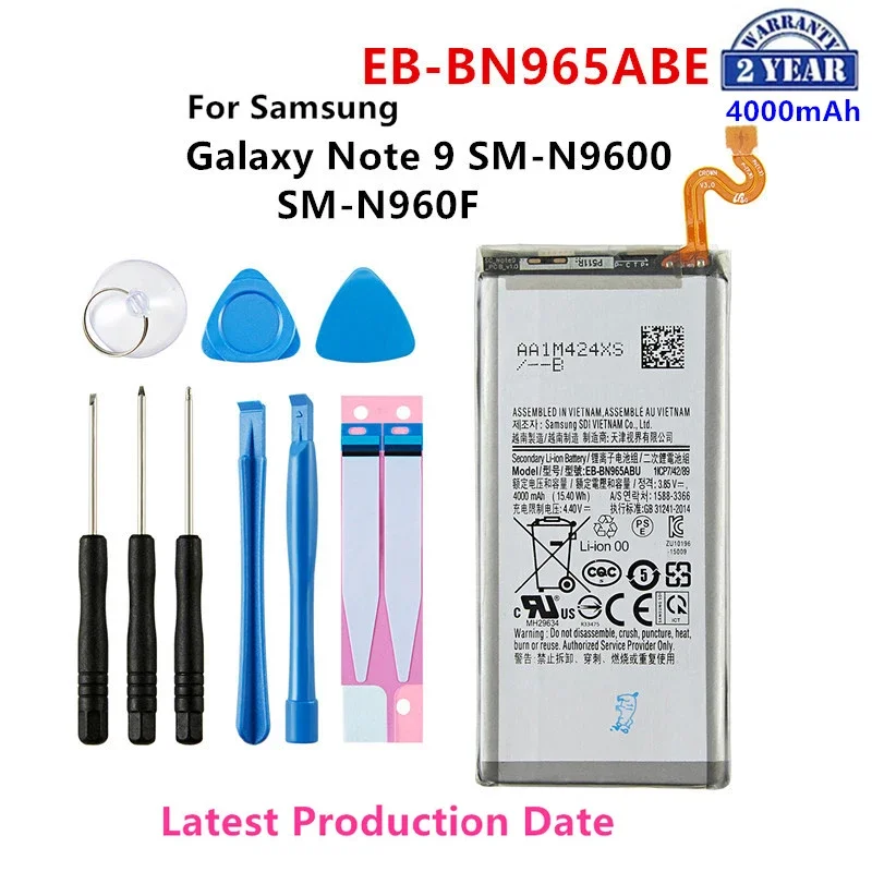 

Совершенно новый телефон, аккумулятор емкостью 4000 мАч для Samsung Galaxy Note9 Note 9 EB-BN965ABU N960F N960U/N960N N960W + Инструменты