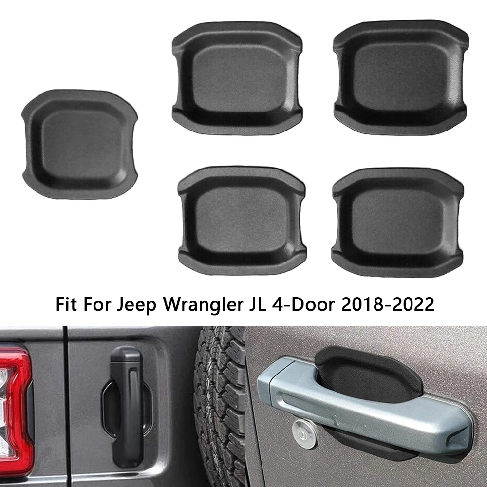 

Автомобильная наружная дверная ручка углубление Защитная крышка чаши Накладка для Jeep Wrangler JL 2018 2019 2020 2021 2022 дверная ручка Чаша крышка чаши