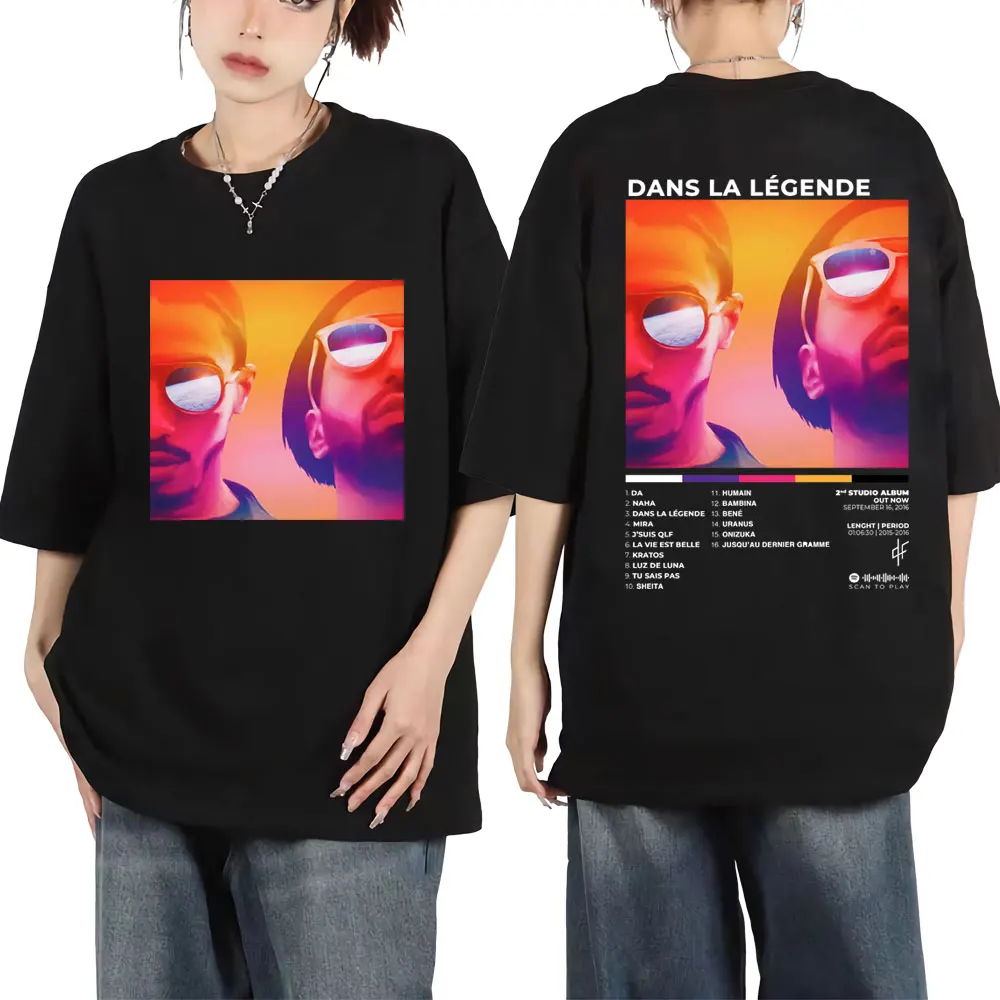 France Rap Group PNL Graphic T Shirts Music Album Dans La Legende Print T-shirts Men Women Fashion Trend Rap T-shirt Streetwear
France Rap Group PNL Graphic T Shirts Music Album Dans La Legende Print T-shirts Men Women Fashion Trend Rap T-shirt Streetwear