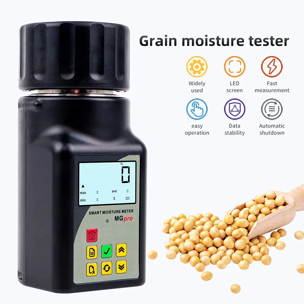 New MG-pro Smart Grain Moisture Meter for 25 Kinds Corn Rice Wheat Peanut Hygrometer Portable Peas Beans Humidity Water Tester
New MG-pro Smart Grain Moisture Meter for 25 Kinds Corn Rice Wheat Peanut Hygrometer Portable Peas Beans Humidity Water Tester