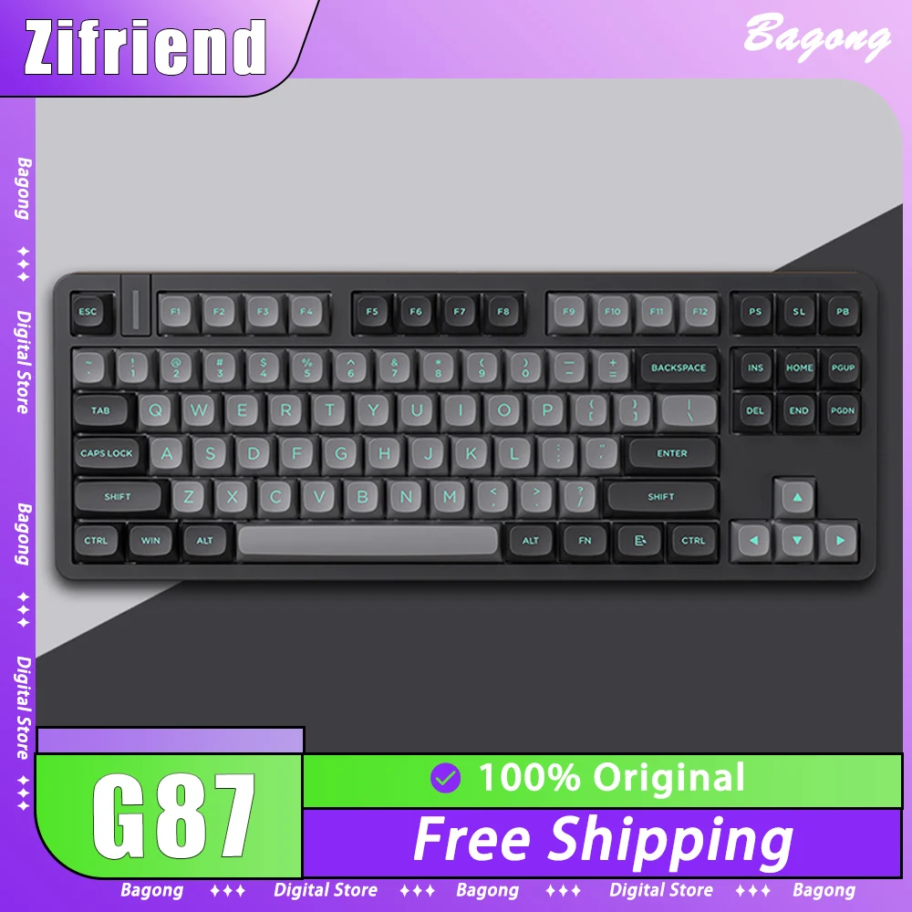 

Zifriend G87 Mechanical Keyboard Hot Swap RGB Backlit Wired Gaming Keyboard Gasket PBT Keycaps Office Pc Gamer Accessories