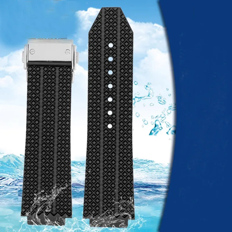 Watch Band For HUBLOT BIG BANG Silicone Waterproof Men Watch Strap Chain Watch Accessories Rubber Bracelet wristband 25mm*19mm
Watch Band For HUBLOT BIG BANG Silicone Waterproof Men Watch Strap Chain Watch Accessories Rubber Bracelet wristband 25mm*19mm