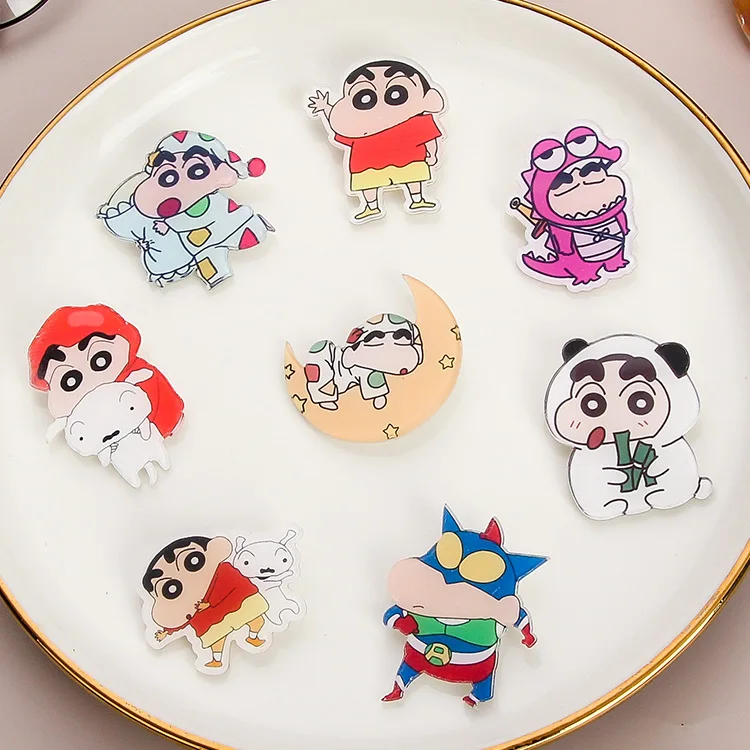 Crayon Shin-chan Acrylic Brooches Cartoon Anime Kawaii Creative Cute Girl Brooch Badge DIY Jewelry Enamel Pins Halloween Gifts
Crayon Shin-chan Acrylic Brooches Cartoon Anime Kawaii Creative Cute Girl Brooch Badge DIY Jewelry Enamel Pins Halloween Gifts