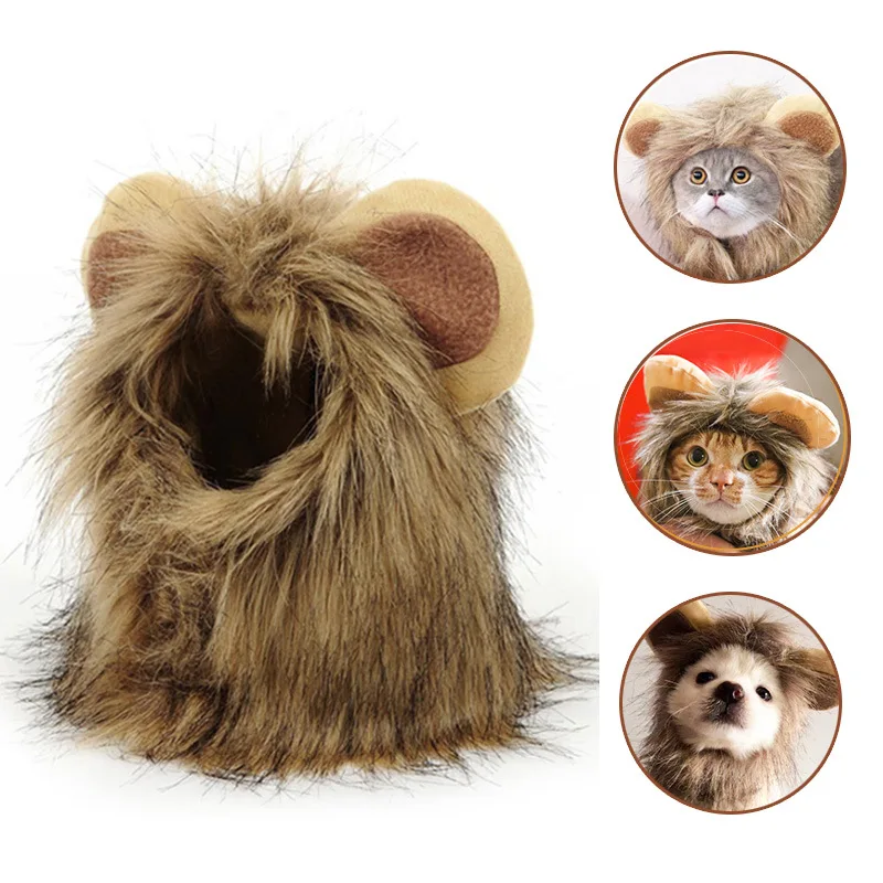 Lion Wig Costume Cats Accessories Cute Funny Small and Medium-Sized Pet Accessories Lion Mane for Cat Pet Decor
Lion Wig Costume Cats Accessories Cute Funny Small and Medium-Sized Pet Accessories Lion Mane for Cat Pet Decor