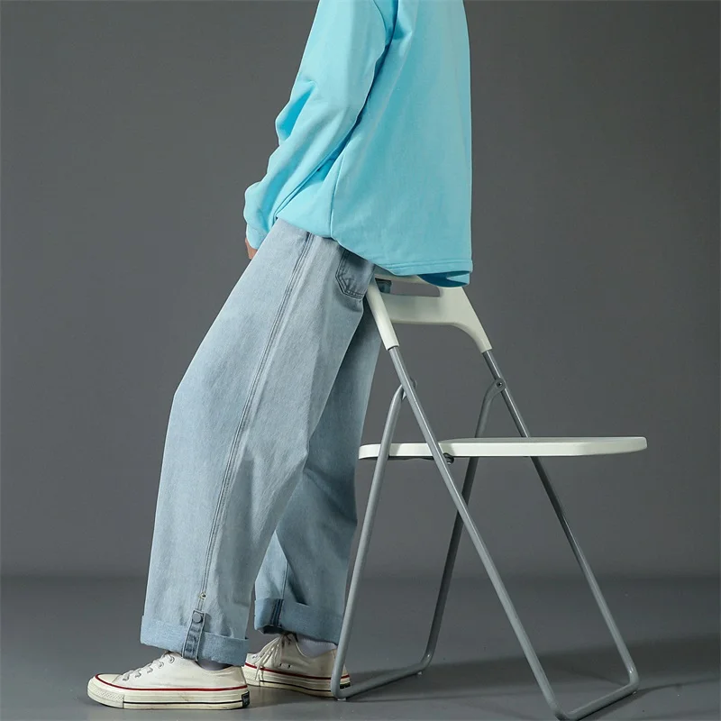 Privathinker Button Jeans Men's Casual High Street Baggy Solid Denim Pants Korean Streetwear Male Fashion Brand Trousers 
Privathinker Button Jeans Men's Casual High Street Baggy Solid Denim Pants Korean Streetwear Male Fashion Brand Trousers