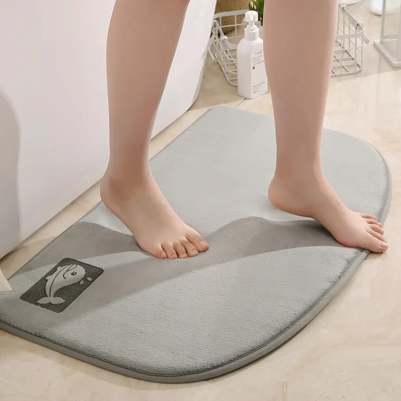 

Super Absorbent Bath Mat Coral Fleece Non-Slip Bathroom Rug Bathtub Side Floor Rugs Memory Foam Pad Floor Mats for Bathroom