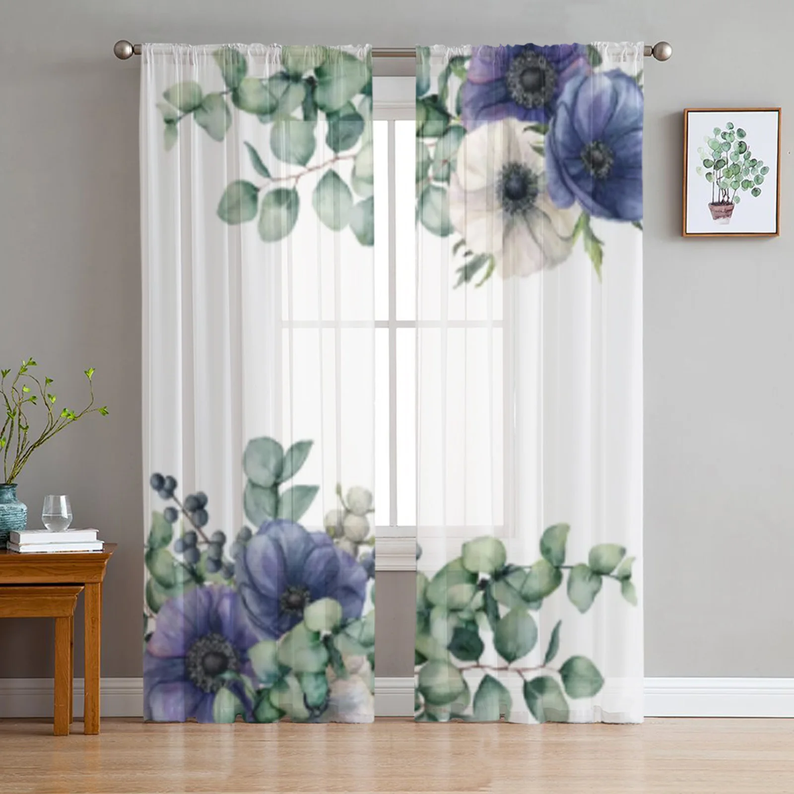 Exotic Flowers And Eucalyptus Leaf Sheer Curtains For Bedroom Living Room Tulle Curtains For Kitchen Voile Curtains
Exotic Flowers And Eucalyptus Leaf Sheer Curtains For Bedroom Living Room Tulle Curtains For Kitchen Voile Curtains