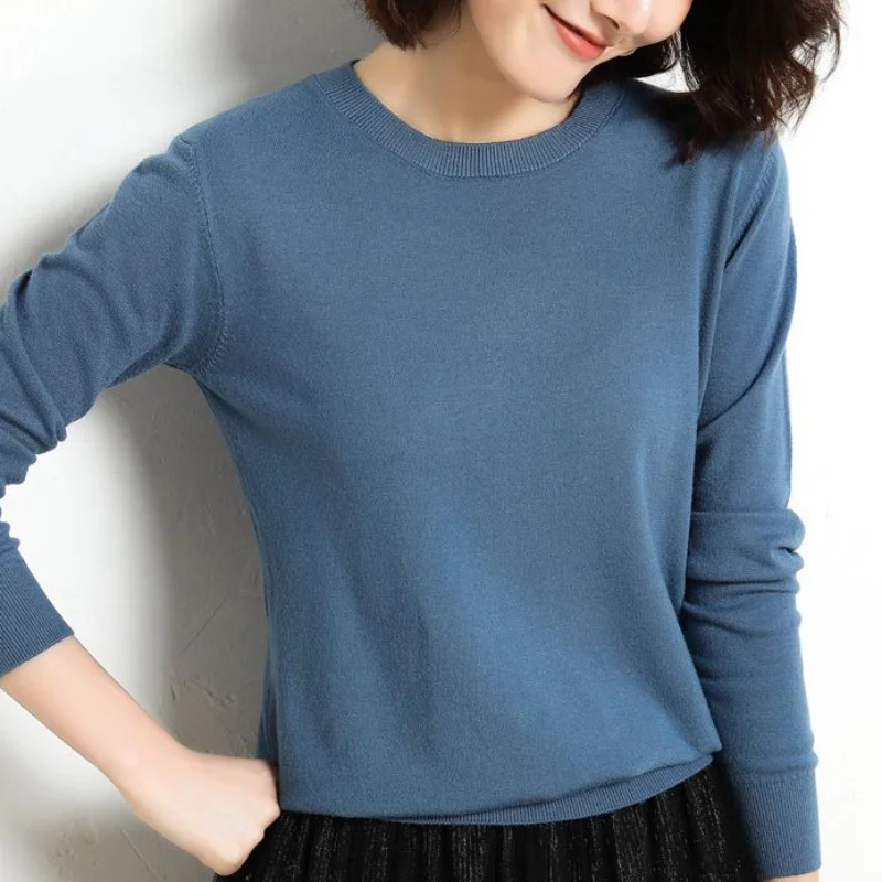 2023 Autumn Casual O-neck Simplicity Casual Women Clothing Clothing Vintage Solid Color Slim Fit Long Sleeved Pullovers 
2023 Autumn Casual O-neck Simplicity Casual Women Clothing Clothing Vintage Solid Color Slim Fit Long Sleeved Pullovers