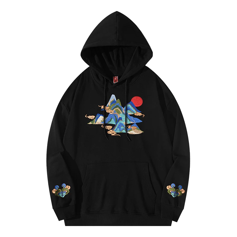 Fashion Hoodies Men Women Embroidery Harajuku Hoodies Mountain Hooded Casual Sweatshirts Pullover Chinese Outerwear Autumn Male
Fashion Hoodies Men Women Embroidery Harajuku Hoodies Mountain Hooded Casual Sweatshirts Pullover Chinese Outerwear Autumn Male