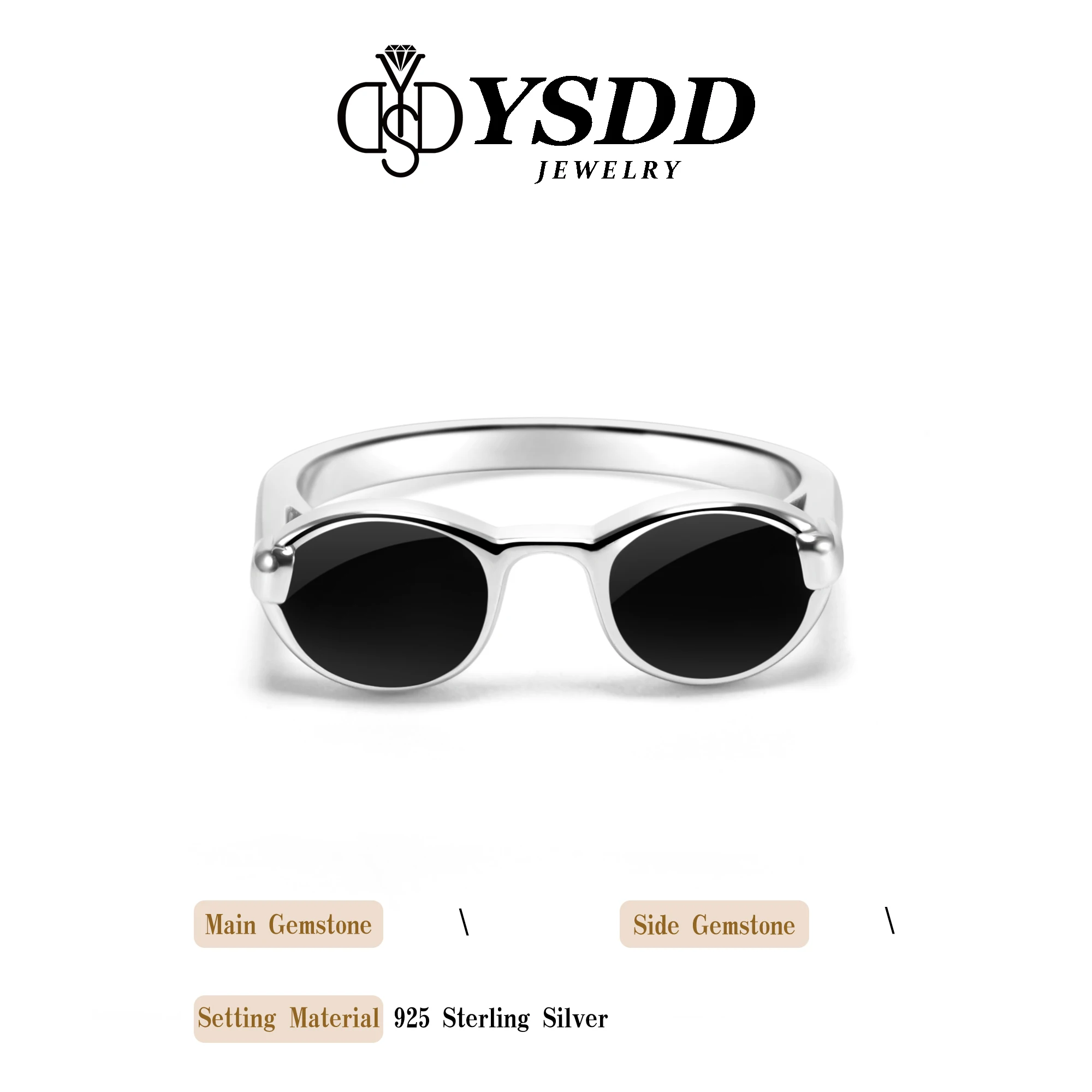 #200 YSDD Fashionable 925 silver ring too cool trendy creative black sunglasses ring women's ring
#200 YSDD Fashionable 925 silver ring too cool trendy creative black sunglasses ring women's ring