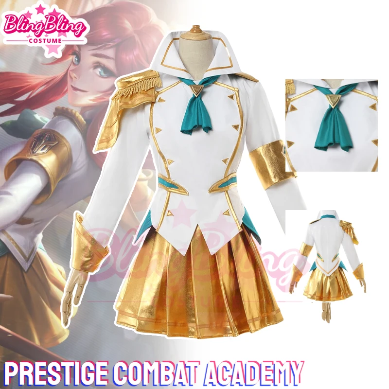 

Game LOL Combat Academy Cosplay Lux Costume Prestige Combat Academy Lux Cosplay Costume and Lux Cosplay Wig