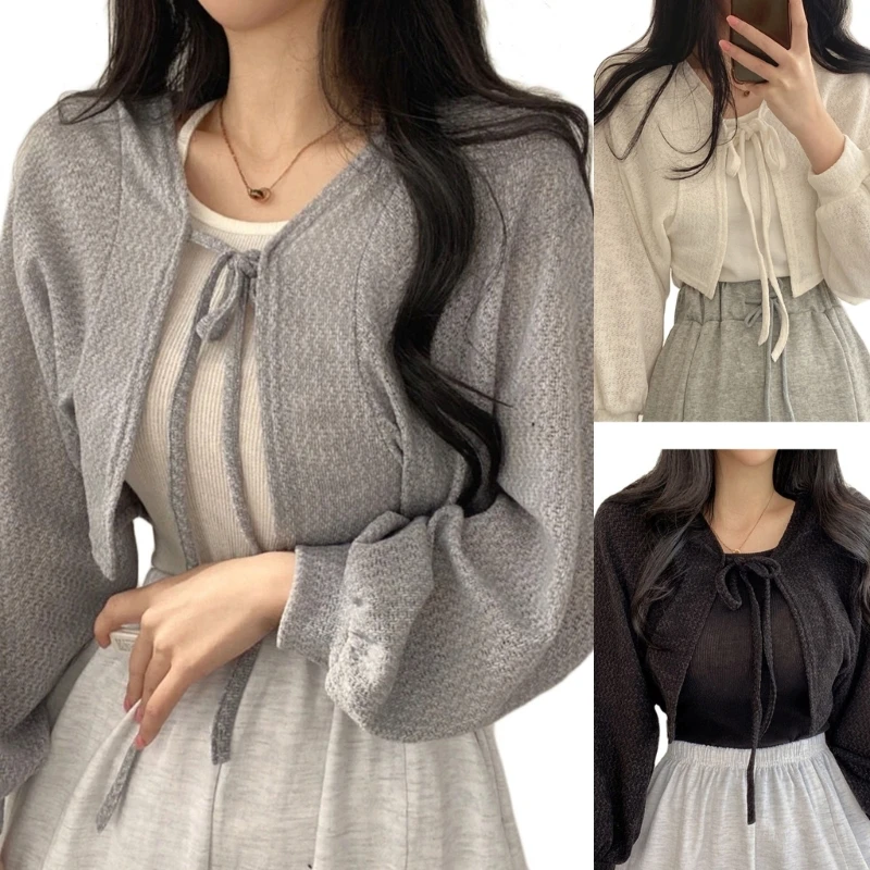Stylish Summer Cover-up Women Solid Color Cardigan with Lace-up Front Detail N7YF
Stylish Summer Cover-up Women Solid Color Cardigan with Lace-up Front Detail N7YF