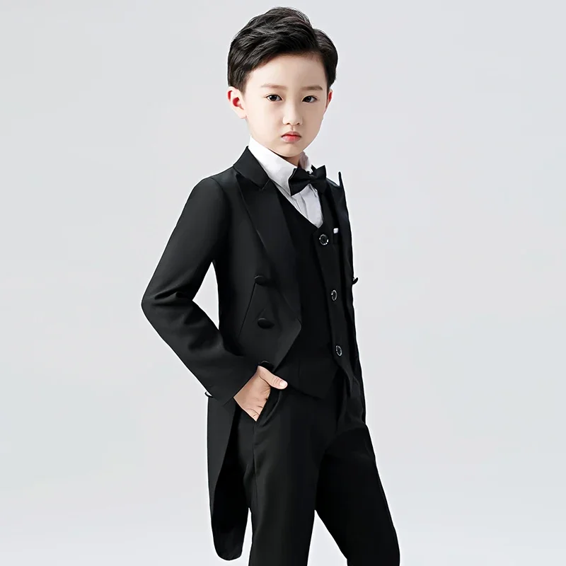 Baby children dress boys tuxedo flower girl suit suit kids wedding piano performance costume performance costume host clothes
Baby children dress boys tuxedo flower girl suit suit kids wedding piano performance costume performance costume host clothes