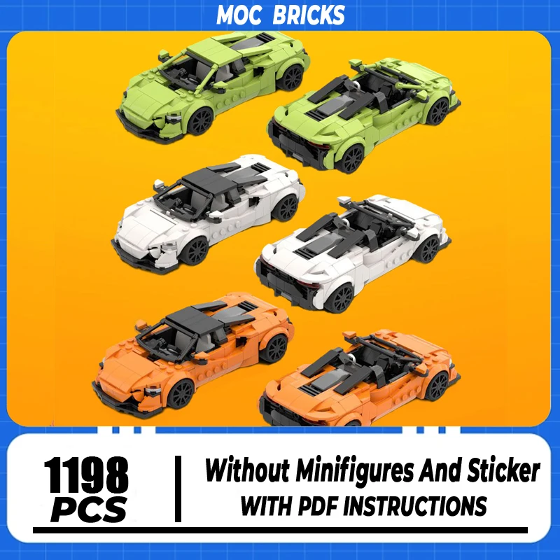 

Champion Speed Cars Moc Building Blocks Two Forms City Cars Model Technology Modular Gift Toy DIY Sets Assembly Holiday Gifts
