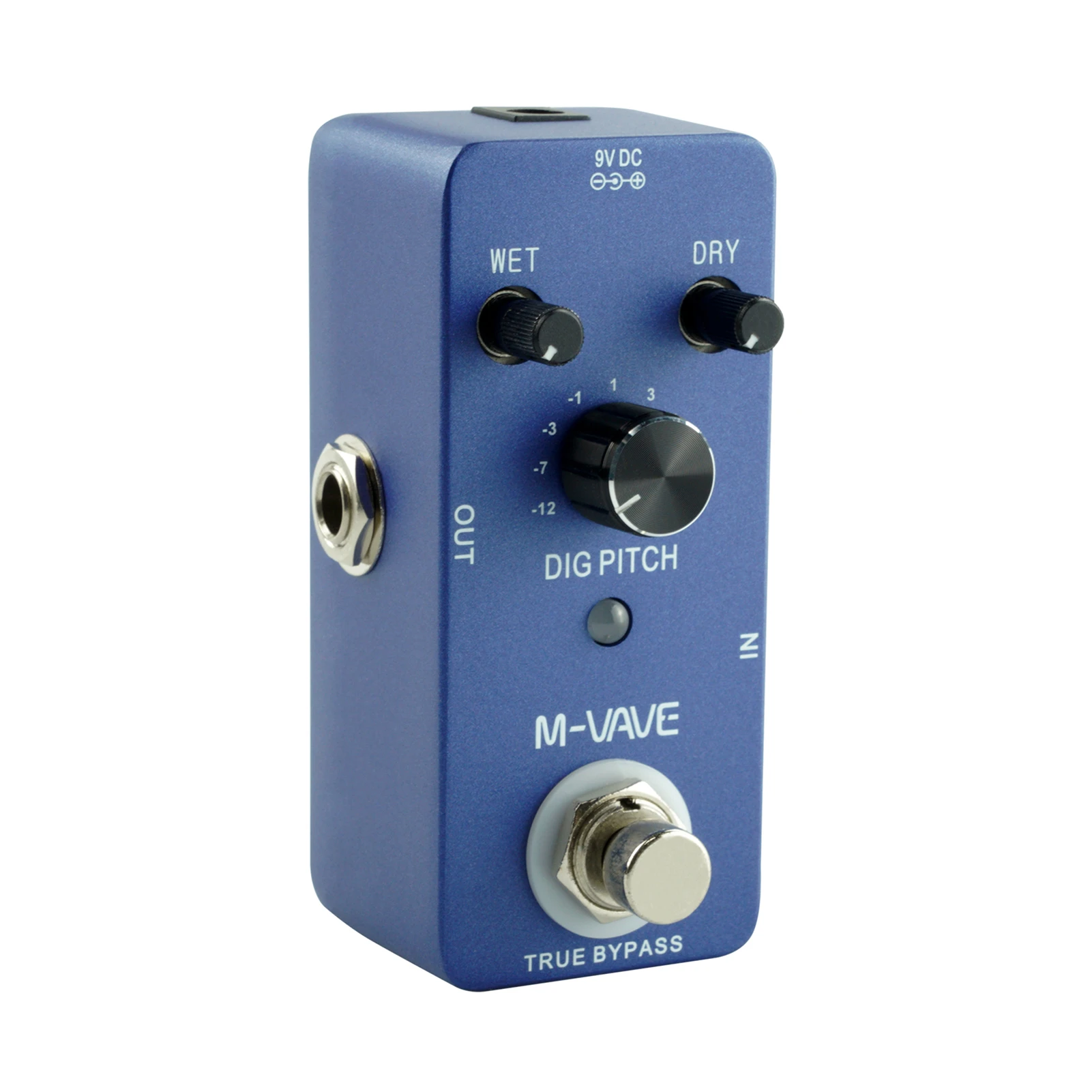 

M-VAVE DIG PITCH Guitar Effect Pedal with True Bypass & LED-indicator Light 9 Pitch Sh-ift Types Zinc Alloy Shell Mini Type