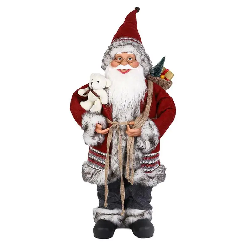 

Реалистичная модель Санта-Клауса 30 см, игрушка, Рождественская вечеринка, украшение для дома, кукла, инновационная фигурка, украшение для ребенка, подарок