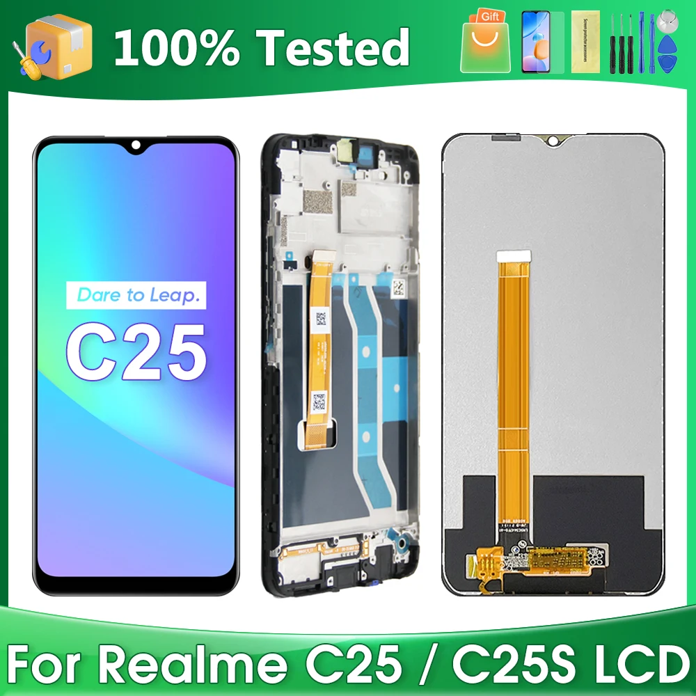 

6.5'' Original For OPPO Realme C25 RMX3193 LCD Display Touch Screen Digitizer Assembly For Realme C25S RMX3195 Replacement Parts