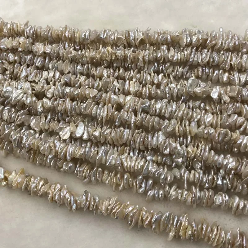 

ELEISPL Wholesale 4 strands 5-12mm Baroque Keshi Pearl Loose Strings #1030-1